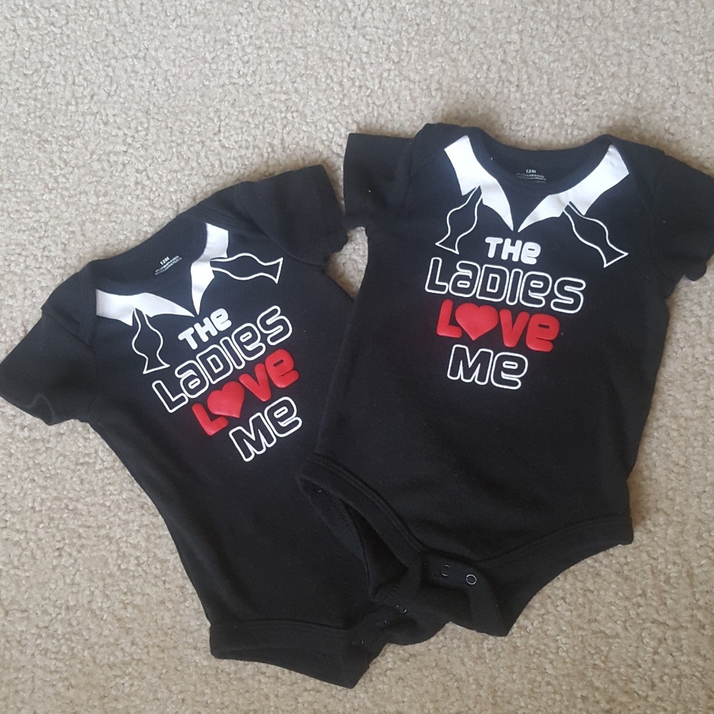 "The Ladies Love Me" - 12mo Onesie, black